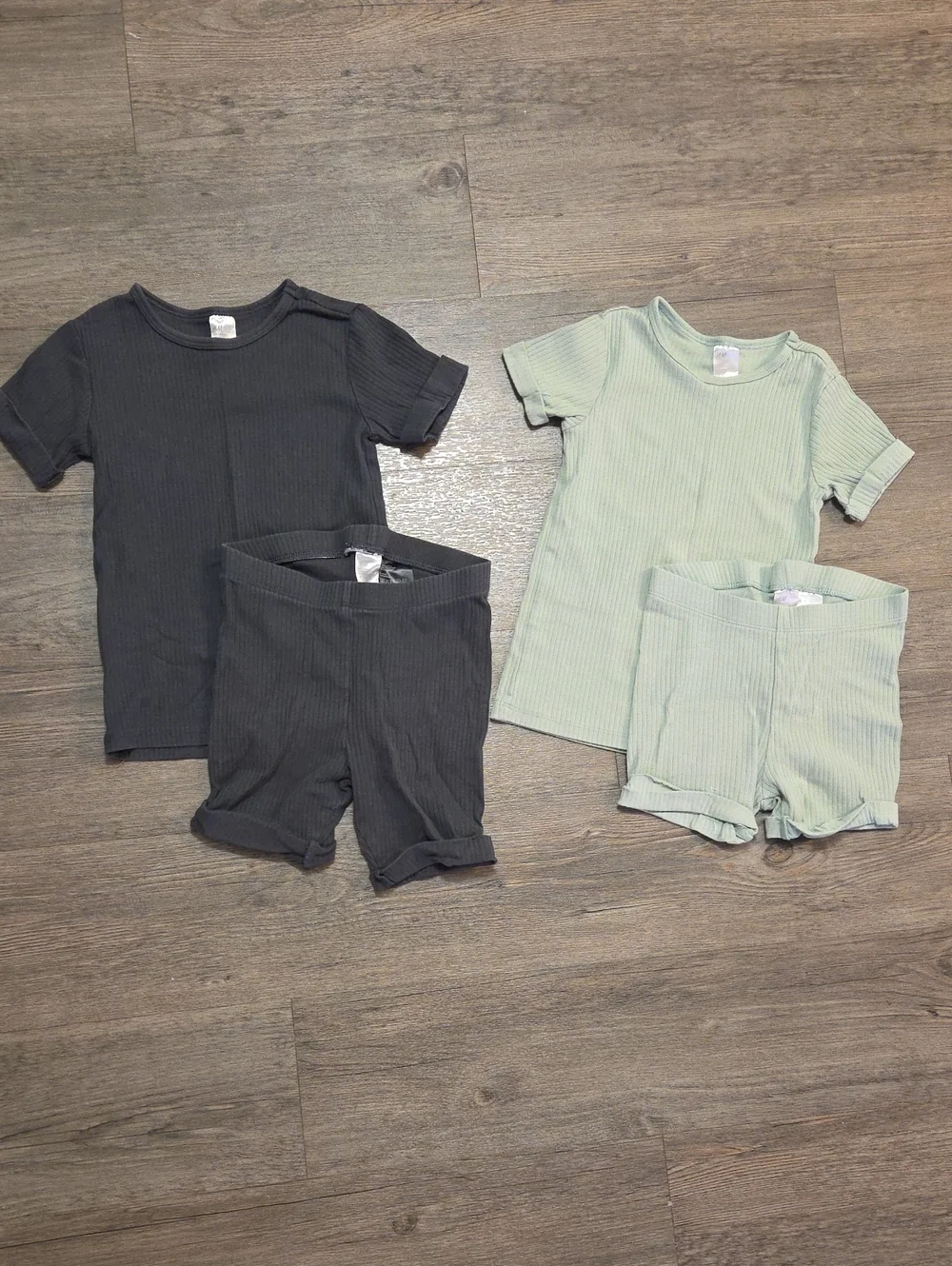 H&M • 2 Two-Piece Sets (4T) Ribbed Tee & Shorts